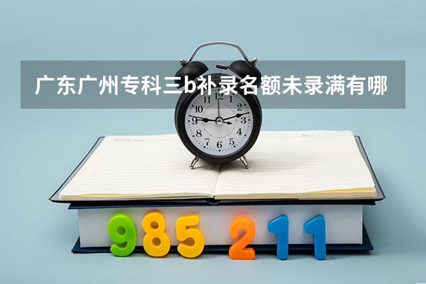 广东广州专科三b补录名额未录满有哪些学院