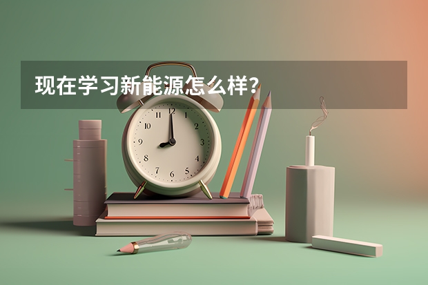 现在学习新能源怎么样?