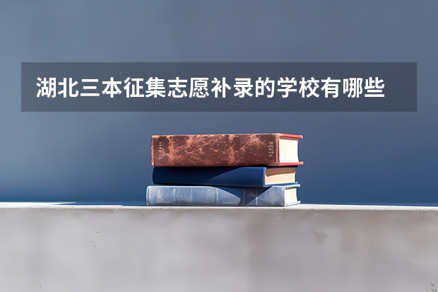湖北三本征集志愿补录的学校有哪些