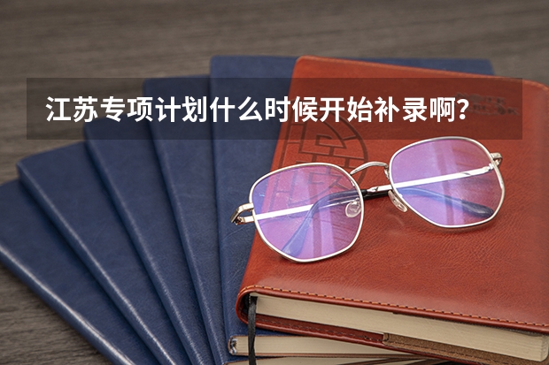 江苏专项计划什么时候开始补录啊？