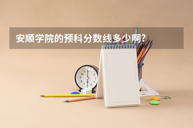 安顺学院的预科分数线多少啊?