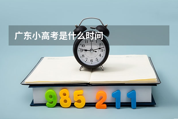 广东小高考是什么时间