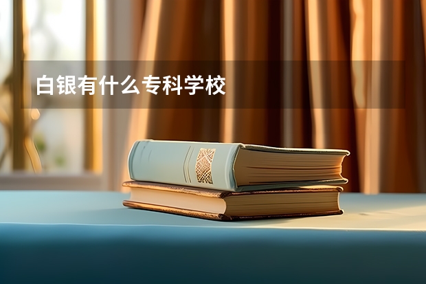 白银有什么专科学校