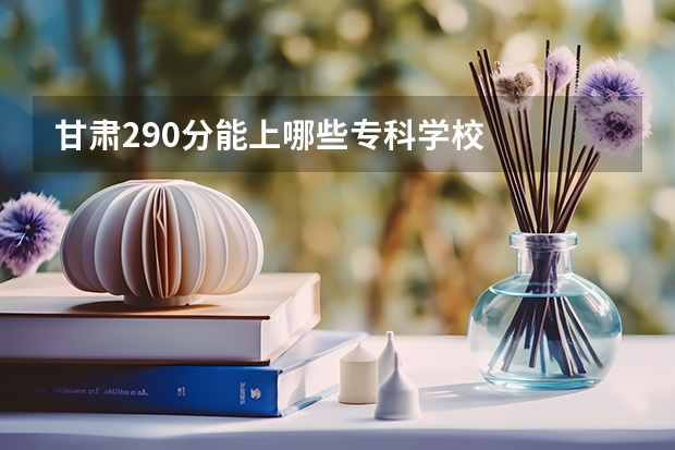 甘肃290分能上哪些专科学校