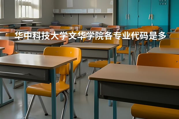 华中科技大学文华学院各专业代码是多少？