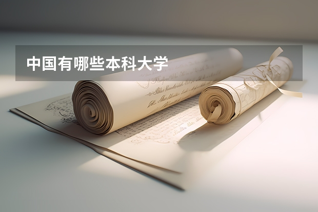 中国有哪些本科大学