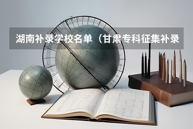 湖南补录学校名单（甘肃专科征集补录院校名单）