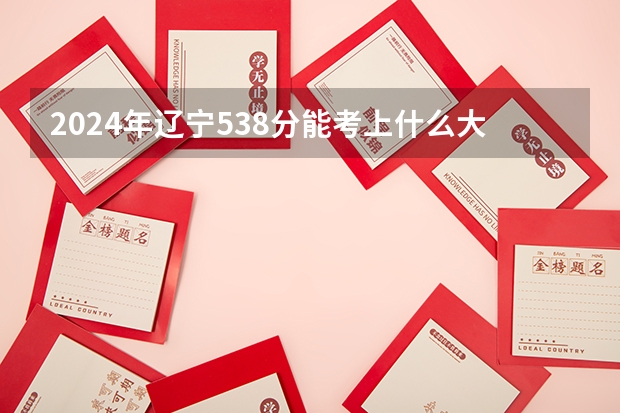 2024年辽宁538分能考上什么大学?