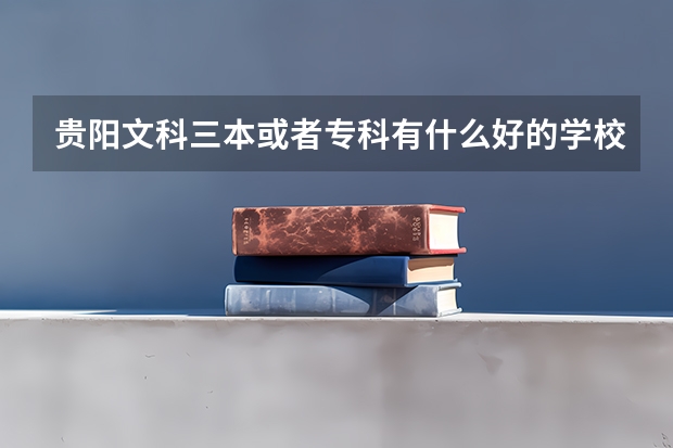 贵阳文科三本或者专科有什么好的学校