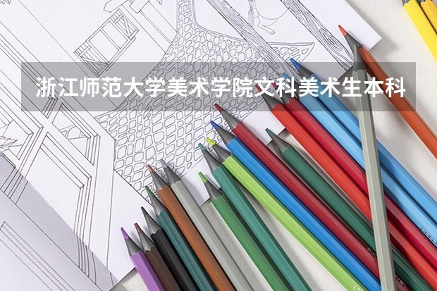 浙江师范大学美术学院文科美术生本科的分数线是多少
