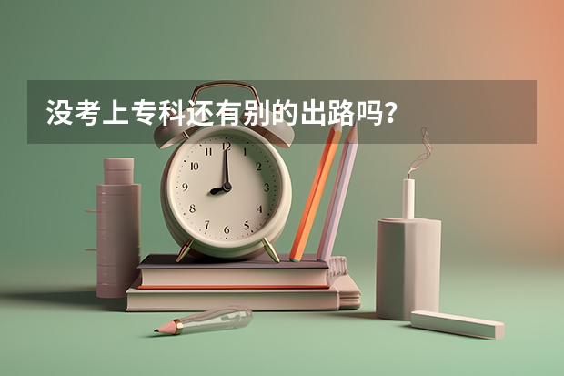 没考上专科还有别的出路吗？