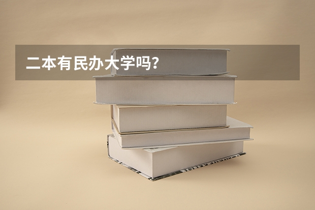 二本有民办大学吗？