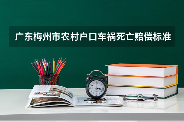 广东梅州市农村户口车祸死亡赔偿标准是什么？