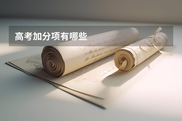 高考加分项有哪些