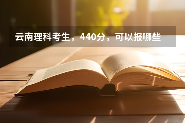 云南理科考生，440分，可以报哪些省外比较好的二本？