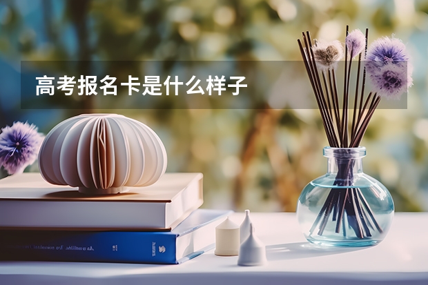 高考报名卡是什么样子