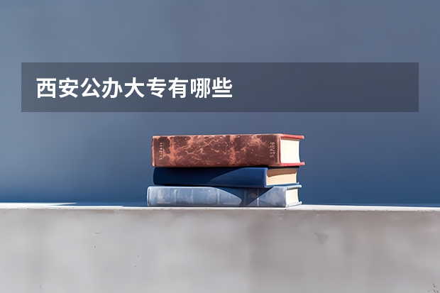 西安公办大专有哪些