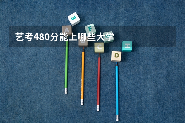 艺考480分能上哪些大学