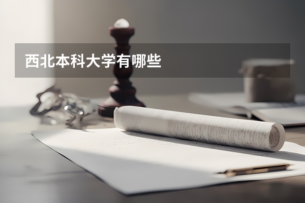 西北本科大学有哪些