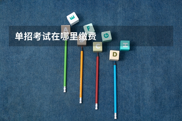 单招考试在哪里缴费