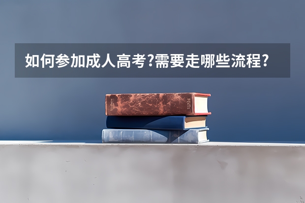 如何参加成人高考?需要走哪些流程?