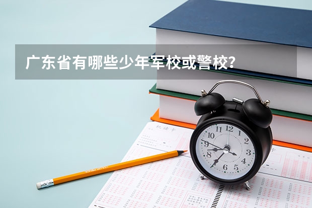 广东省有哪些少年军校或警校？