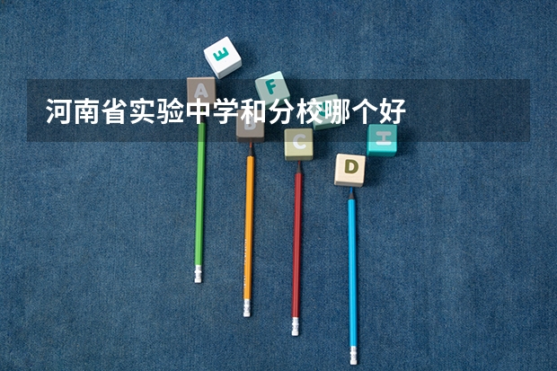 河南省实验中学和分校哪个好