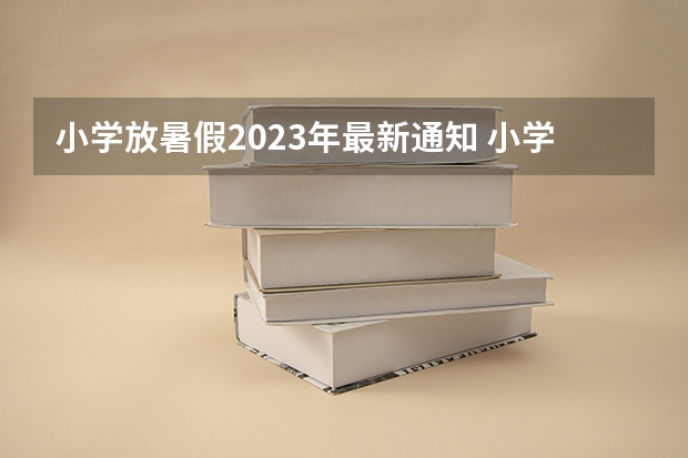 小学放暑假2023年最新通知 小学2023年暑假什么时候放假呢