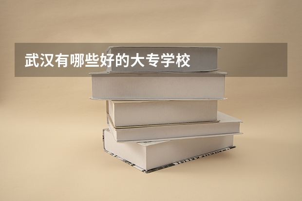 武汉有哪些好的大专学校