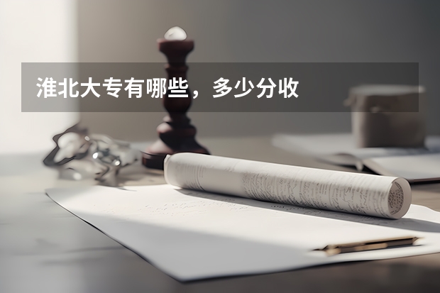 淮北大专有哪些，多少分收