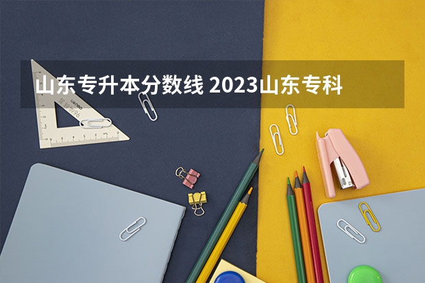 山东专升本分数线 2023山东专科大学排名及录取分数线