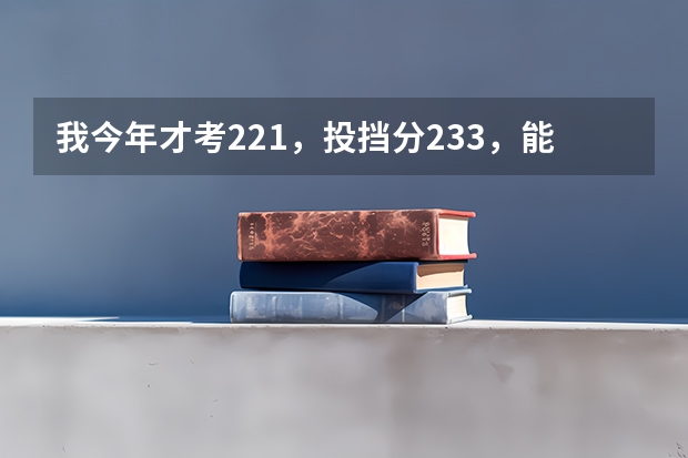 我今年才考221,投挡分233,能上什么学校