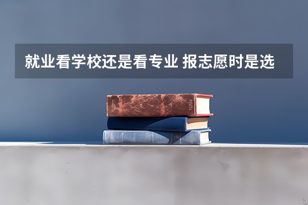 就业看学校还是看专业 报志愿时是选大学还是专业