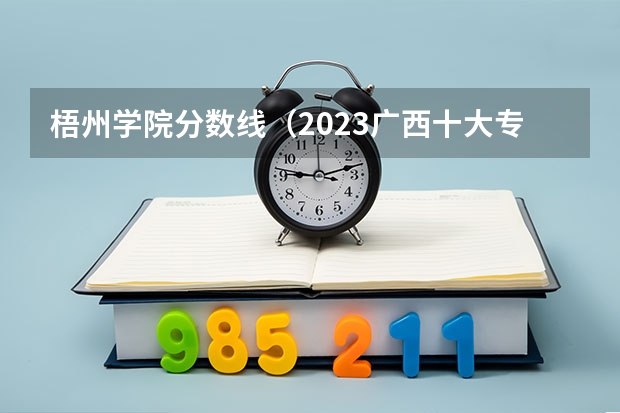 梧州学院分数线（2023广西十大专科大学排名）
