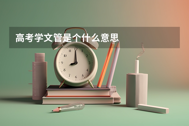 高考学文管是个什么意思