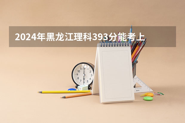 2024年黑龙江理科393分能考上什么大学？