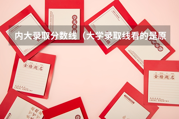 内大录取分数线（大学录取线看的是原始分还是投档分）