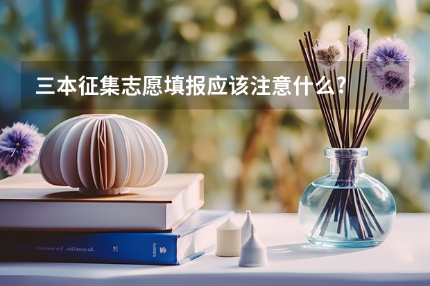 三本征集志愿填报应该注意什么?