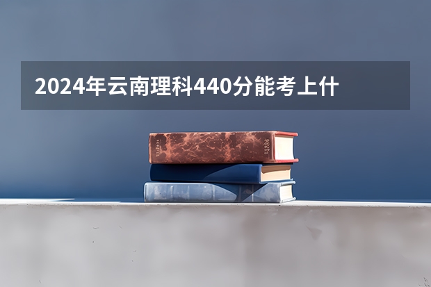 2024年云南理科440分能考上什么大学?