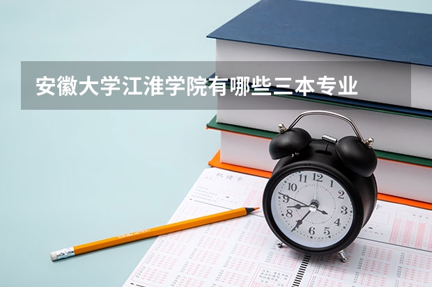 安徽大学江淮学院有哪些三本专业