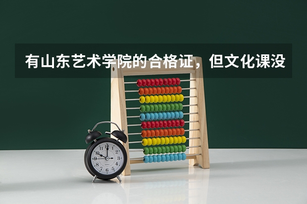 有山东艺术学院的合格证，但文化课没过省提档线，还可以去山艺上本科吗