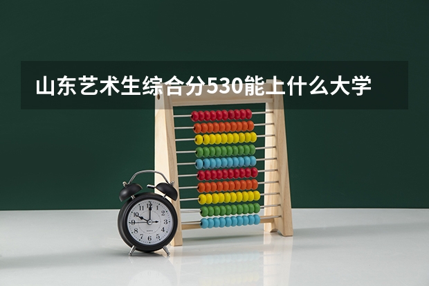 山东艺术生综合分530能上什么大学