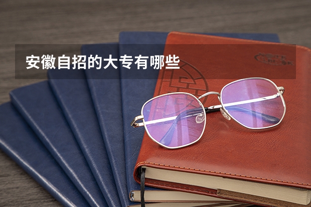 安徽自招的大专有哪些