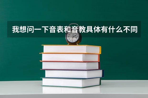 我想问一下音表和音教具体有什么不同，哪个好`？（声乐的）