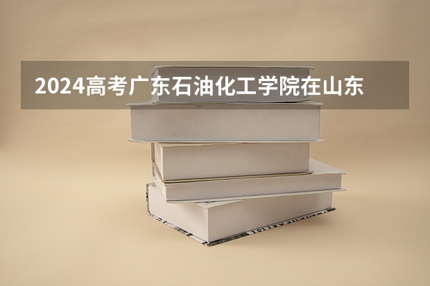 2024高考广东石油化工学院在山东招生计划