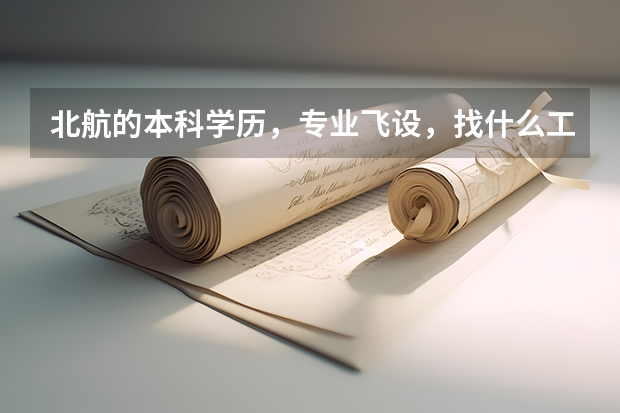 北航的本科学历,专业飞设,找什么工作合适