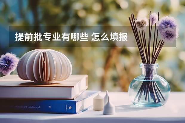 提前批专业有哪些 怎么填报