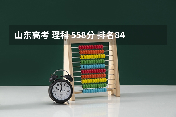 山东高考 理科 558分 排名84000 报什么学校比较好？