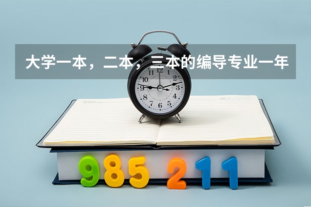 大学一本，二本，三本的编导专业一年的学费分别是多少