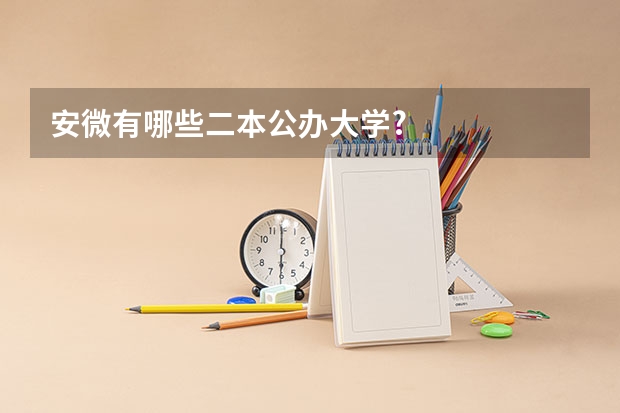 安微有哪些二本公办大学?